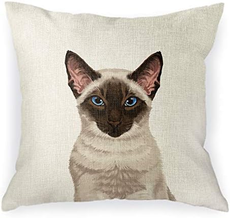  WIRESTER Sofa Pillow Case, Decorative Throw Pillow Cushion Cover For Home Office 18 X 18 Inch, Cute Tuxedo Cat