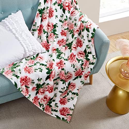  Betsey Johnson Home | Plush Collection | Throw - Ultra-Soft & Cozy Fleece, Lightweight & Luxuriously Warm, Perfect For Bed Or Couch, Pink 50 X 70