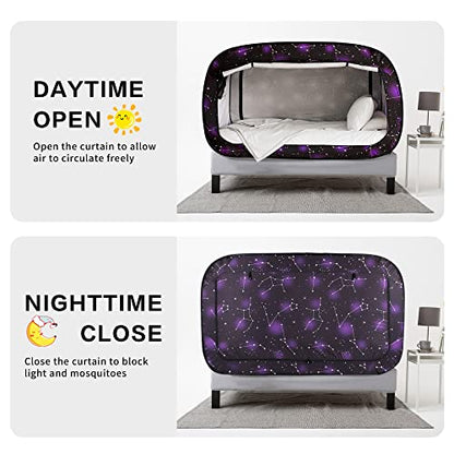  Op Up Privacy Tent For Indoor Use Bed Canopy For Sleeping Bed Tent Double Door With Mosquito Mesh Window
