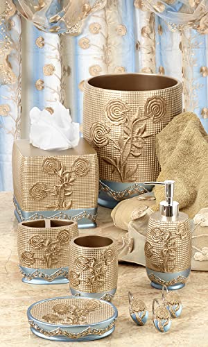  Ombre Rose Design Tooth Brush Holder, Blue