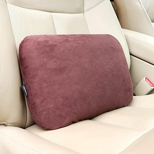  Carwales Emulsion Lumbar Support Pillow For Car Driving Seat Relax Soft Lower Back Support Home Office Chair Cushion Desk Accessories Pain Relief Black