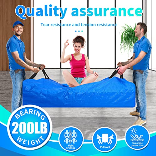  Mattress Bags For Moving And Storage King Size With Handles Reusable Waterproof Extra Thick Moving Mattress Cover With Strong Zipper, Heavy Duty, Tearproof Mattress Bags By AQIRUK