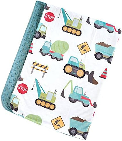  Honey Lemonade - Premium Soft Plush Lightweight Minky Dot Toddler Baby Newborn Blanket 30"x40" (Forest Friends Green)