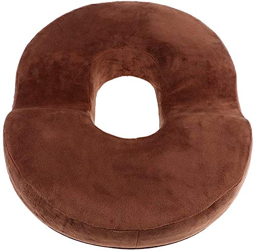  FRECI Donut Cushion Seat Cushion | Pain Relieve Pillow For Hemorrhoid, Pregnancy, Post Natal, Post Surgery, Sciatica - Coffee