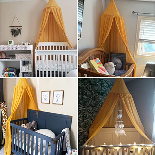  Bed Canopy For Girls Yellow Canopy Bed Curtains Baby Dome Bed Canopies For Kids Rooms Or Cribs Nursery