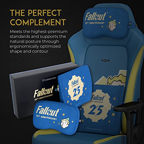  Noblechairs Memory Foam Lumbar-Support Pillow, Office And Gaming-Chair Cushion Set - Fallout 25th Anniversary Edition