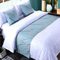  Twelve Set Of 1 Bed Scarf 2 Pillowcase, Rippling Bed Runner Bedding Scarves Guesthouse Hotel Home Decor 50x180cm