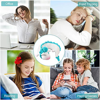  Tieesa White Dragon U Pillow-Anime Cute White Dragon Neck Pillow U-Shaped Travel Pillow Lovely Dragon Soft Stuffed Plush Toy For Children, Lovers, Friends