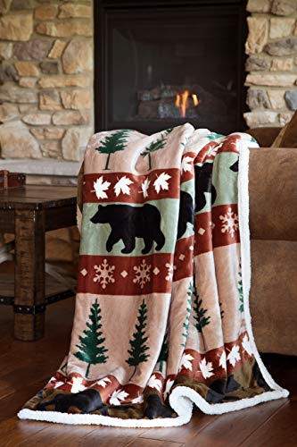  De Ridge Soft Sherpa Plush Throw Blanket, 54" X 68"