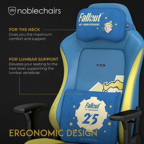  Noblechairs Memory Foam Lumbar-Support Pillow, Office And Gaming-Chair Cushion Set - Fallout 25th Anniversary Edition