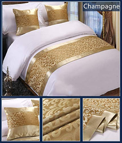  Champagne King Bed Scarf Runner Bedding Scarves For Home Hotel Guesthouse