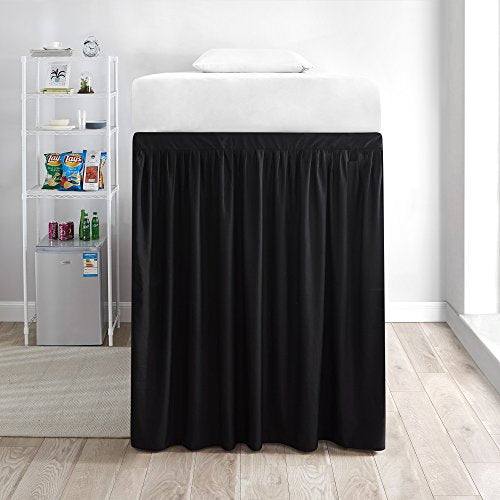  Extended Bed Skirt Twin XL (3 Panel Set) - Black