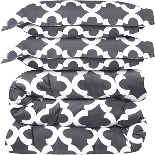  Utopia Bedding Queen Comforter Set (Grey) With 2 Pillow Shams - Bedding Comforter Sets - Down Alternative Comforter - Soft And Comfortable - Machine Washable