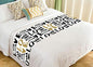  Valentine's Day Brush Lettered Text In Gold Glitter Black Bed Runner Bedding Scarf Bed Decoration 20x95 Inch