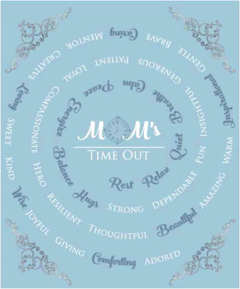  Mom's Time Out Velvet Luxury Throw Blanket 50x60 Soft Sentiments Teal
