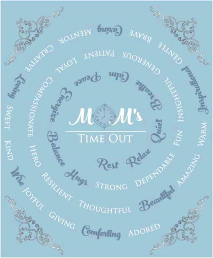  Mom's Time Out Velvet Luxury Throw Blanket 50x60 Soft Sentiments Teal