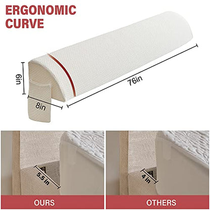  Jakoola Bed Wedge Pillow Stopper Mattress Filler Pillow For Gap Between Mattress And Headboard Sideboard King Size 76” X 8” X 6”