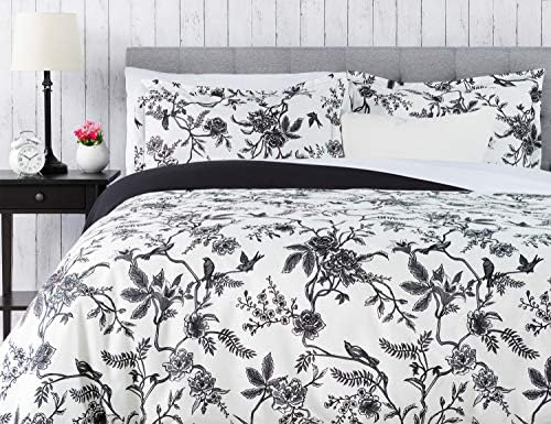 Rust Orange Floral Duvet Comforter Cover Bedding Set Queen Size - Floral Print 3-Piece Set Lightweight Elegant Aesthetic Microfiber Bedcover - Soft Machine Wash Breathable Stain Resistant