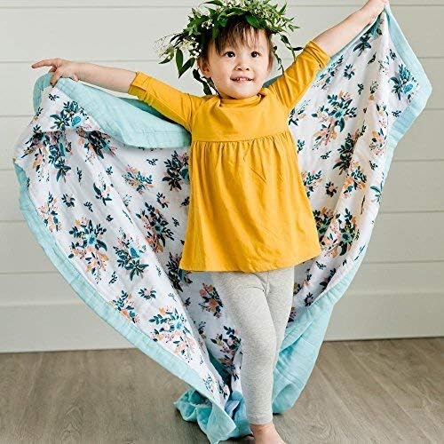  SARANONI Soft 4-Layer Bamboo Muslin Quilt Toddler Blanket, 47" X 47" Bamboo + Cotton Blanket (by Hope Wild Wood)