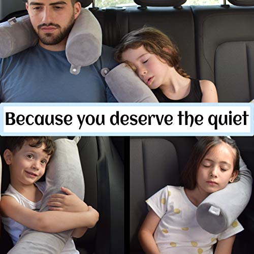  Neck Memory Foam Travel Pillow Roll Twist Adjustable Bendable To Support Leg Chin Cervical Head Shoulders- Accessories For Home & Airplane, Train, Bus Flight Traveling Best For Side & Back Sleeping