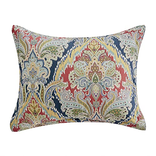  - Moreno Comforter Set - King Comforter + Two King Pillow Cases - Traditional Damask - Red, Blue, Grey, Gold, Teal - Comforter (106 X 94in.) And Pillow Case (36 X 20in.) - Cotton