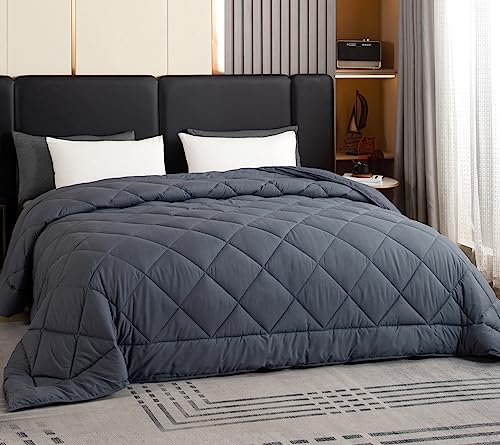  GOHOME 120x98 Oversized King Comforter All Season Extra Large King Size Microfiber Comforter Quilted Down Alternative Duvet Insert With 8 Corner Tabs
