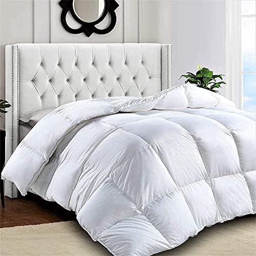  Lux Decor Collection King Comforter - Quilted Duvet Insert With Corner Tabs - Box Stitched Down Alternative Comforter - All Season Duvet Insert (King, Grey)