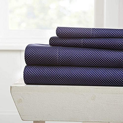  Linen Market Premium My Heart Pattern 4 Piece Bed Sheet Set, Full, Light Gray