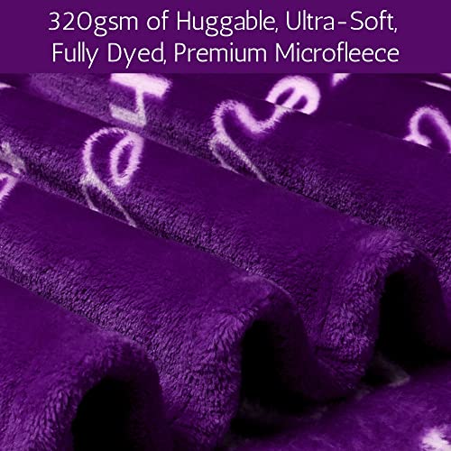  Mothers Day Gifts For Abuela In Spanish, Abuela Blanket, Feliz Dia De Las Madres, Regalos Para Abuela En Español For Birthday/Cumpleaños From Los Nietos, 60x50 Inches (Purple, Fleece)
