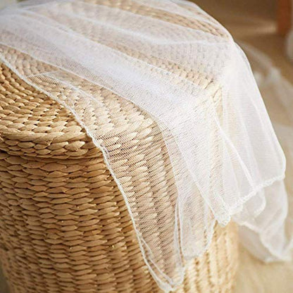  Mosquito Net For Bed, King Size Bed Canopy Hanging Curtain Netting, Princess Round Hoop Sheer Bed Canopy For All Kids Baby Cribs And Adult Beds Fit Twin, Full, Queen -White