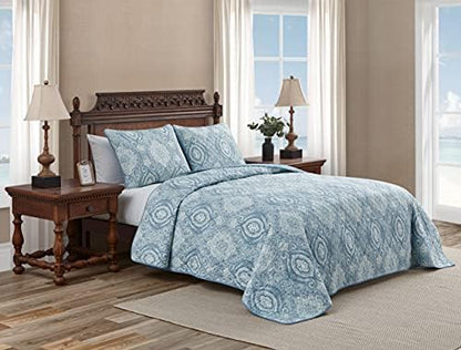 Tommy Bahama - Daybed Set, Cotton Bedding With Matching Shams & Pillow Cover, Lightweight Home Decor For All Seasons (Turtle Cove Caribbean Blue, Daybed)