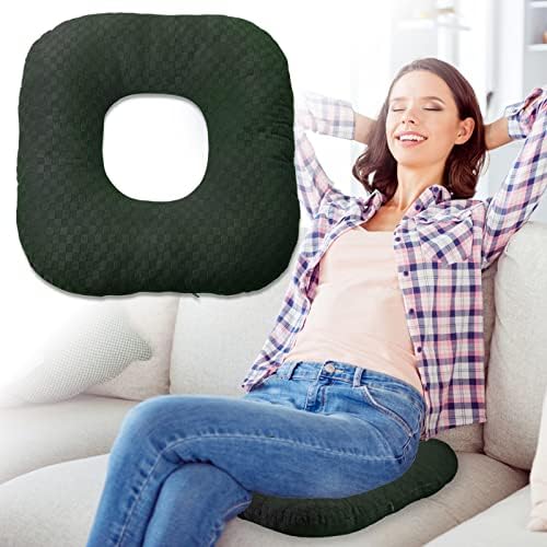  Vinban Stuffed Donut Pillow Seat Cushion | For Tailbone And Coccyx Pain, Hemorrhoids, Bed Sores, Pregnancy, Prostate, Surgery Recovery, Sitting Pressure Relief, For Home, Office And Car (Dark Blue)