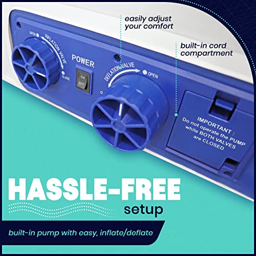  Air Mattress With Built-in Pump - Double Height Inflatable Mattress For Camping, Home & Portable Travel - Durable Blow Up Bed With Dual Pump - Easy To Inflate/Quick Set UP
