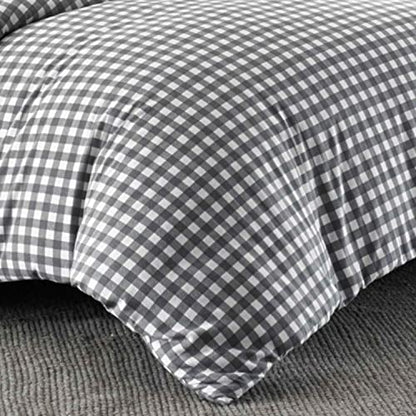  Eddie Bauer - Queen Duvet Cover Set, Reversible Flannel Bedding With Matching Shams, Home Decor For Colder Months (Preston Grey, Queen)