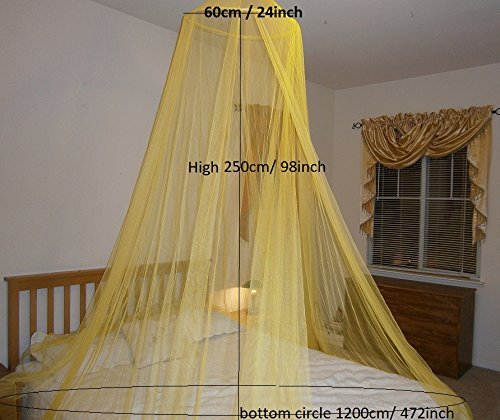  OctoRose Princess Crown Bed Canopy Mosquito Net For Crib, Twin, Full, Queen Or King Size (White)