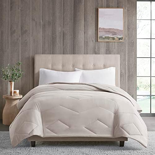  Madison Park Windom Down Alternative Blanket, Premium 3M Scotchgard Moisture Wicking Treatment, Lightweight And Soft Bed Cover For Summer, Diamond Cream Full/Queen