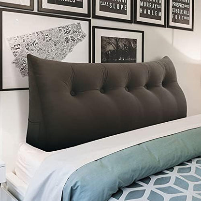  Rectangular Headboard Pillow Bolster Pillow For Bed Back Rest Pillow For Sitting In Bed Daybed Pillows Back Support Pillow For Bed Reading Pillow Velvet Cyan Queen