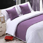 Solid Bed Scarf Purple Bed Runner Bedding Scarves For Bedroom Hotel Wedding Room (King 240x50cm, 16)