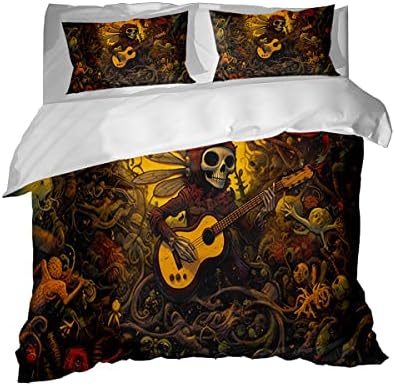  GRANKER 3 Piece Bed Set White Wolf In The Light For All Season, Men/Women Bedroom Hotel Dormitory Guest Room53x79in/135cmX200cm