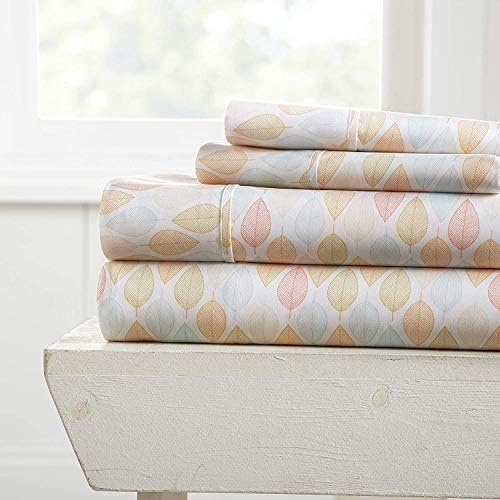  Linen Market Premium My Heart Pattern 4 Piece Bed Sheet Set, Full, Light Gray