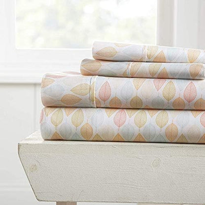  Linen Market Premium My Heart Pattern 4 Piece Bed Sheet Set, Full, Light Gray
