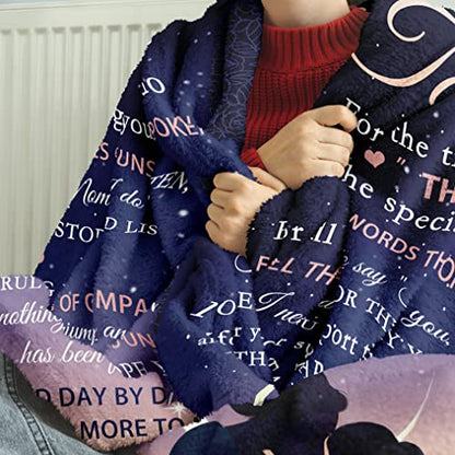  To My Mom Blanket From Daughter - Meaningful Gifts For Mom 60"x50", Fleece Throw Blankets Birthday Gifts For Women - Mom Gifts Ideas From Kids For Her Birthday, Mothers Day Or Christmas