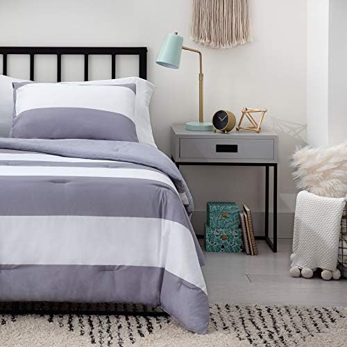 INENSPA All Season Hypoallergenic Down Alternative Microfiber Comforter, Oversized Queen, Dark Gray