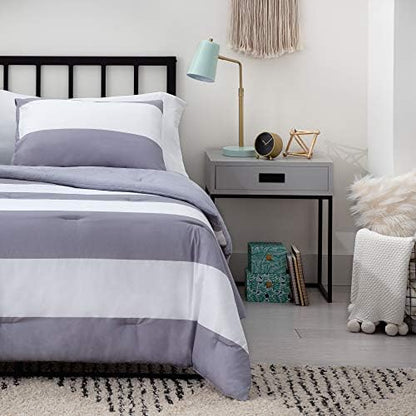  INENSPA All Season Hypoallergenic Down Alternative Microfiber Comforter, Oversized Queen, Dark Gray