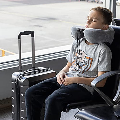 GENERIC MilZZZ Travel Neck Pillow-Comfortable And Lightweight 100% Memory Foam Travel Pillow-Airplane, Car And Home/Office Pillow-Machine Washable Cover-Includes Earplugs, Eye Mask And Travel Bag