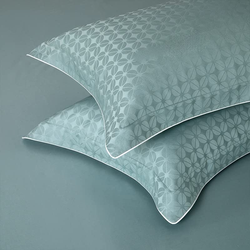  LEIGE Bedding Cotton Jacquard Sateen Four-Piece Villa Bedding Simple Skin-Friendly Soft Four-Piece Set (Color : E, Size : 200 * 230cm)