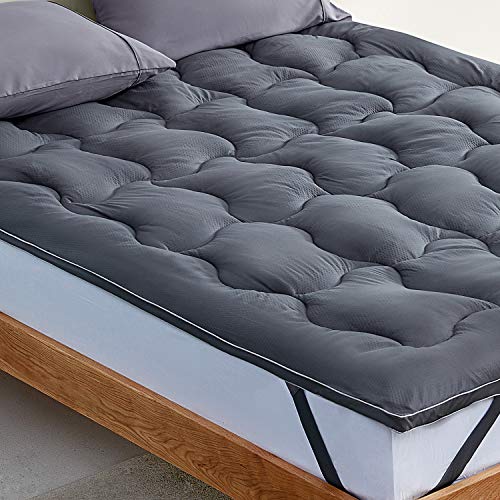  SLEEP ZONE Twin Mattress Topper Cooling Mattress Pad Cover Fluffy Down Alternative Bed Topper 8-21 Inch Deep Pocket, Twin