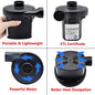  Electric Pump For Inflatables, Portable Air Pump With 3 Nozzles For Air Mattress Inflatable Pool Float