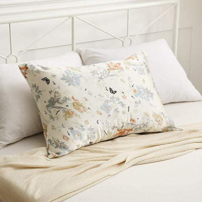  MEILIS 100% Mulberry Silk Pillow Cases Queen Size Hypoallergenic Printed Pillow Cover With Hidden Zipper
