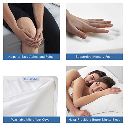  Wedge Pillow / Elevated Support Cushion For Leg, Knee, Back, Hip And Joint Pain, Sciatica Relief, Spine Alignment, Pregnancy And Sleeping By Bluestone